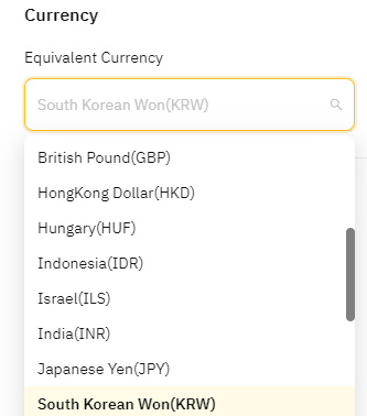 바이비트 원화 표시