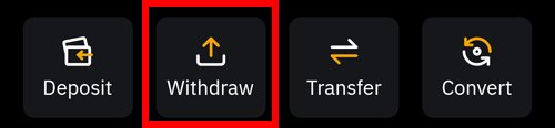바이비트 앱 자산 메뉴에서 Withdraw 출금 버튼 화면