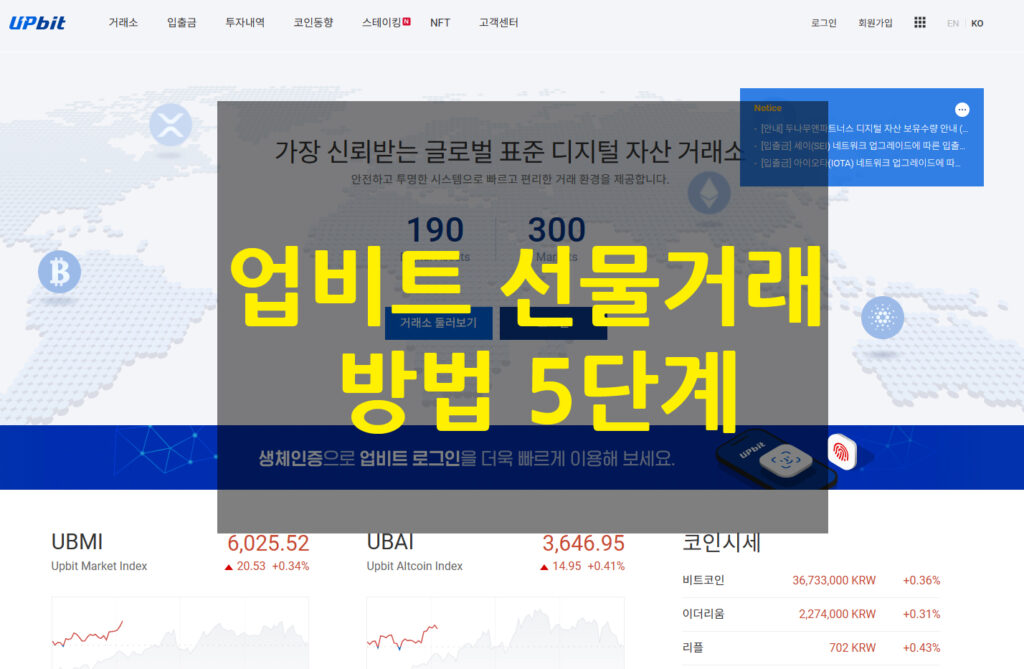 업비트 선물거래 방법