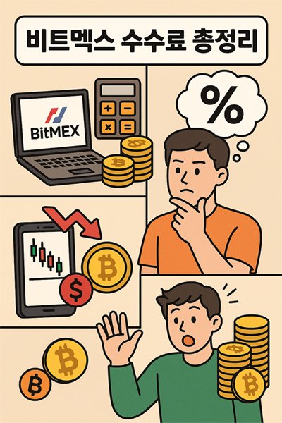 비트코인 기반의 선물거래소인 비트멕스(BitMEX)의 주요 수수료 항목을 한눈에 확인하세요!